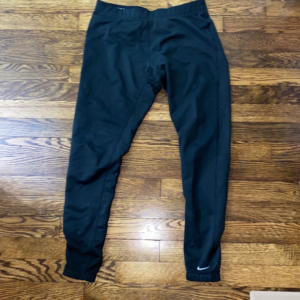 Nike black dry fit joggers fleece lined